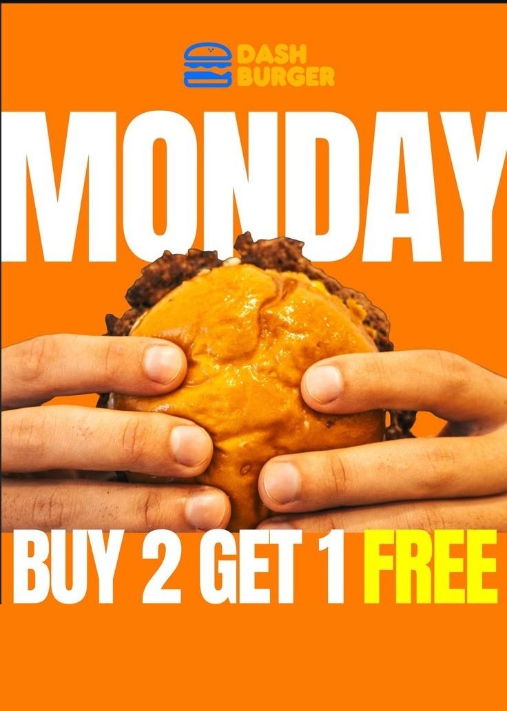 Monday: Buy 2 Get 1 Free